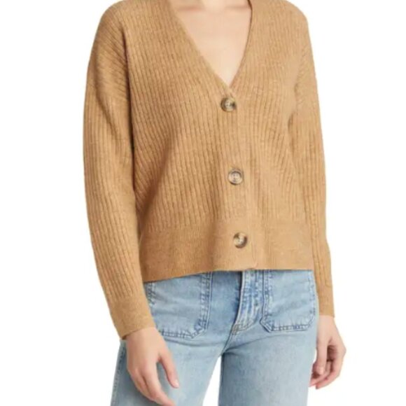 Madewell Cameron Ribbed Cropped Cardigan - Picture 1 of 3